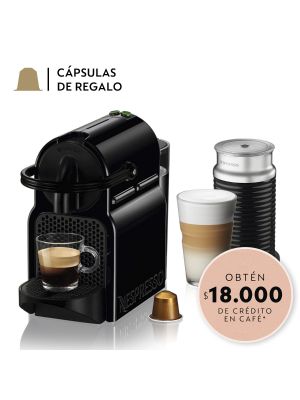 Cafetera Inissia negra con Espumador